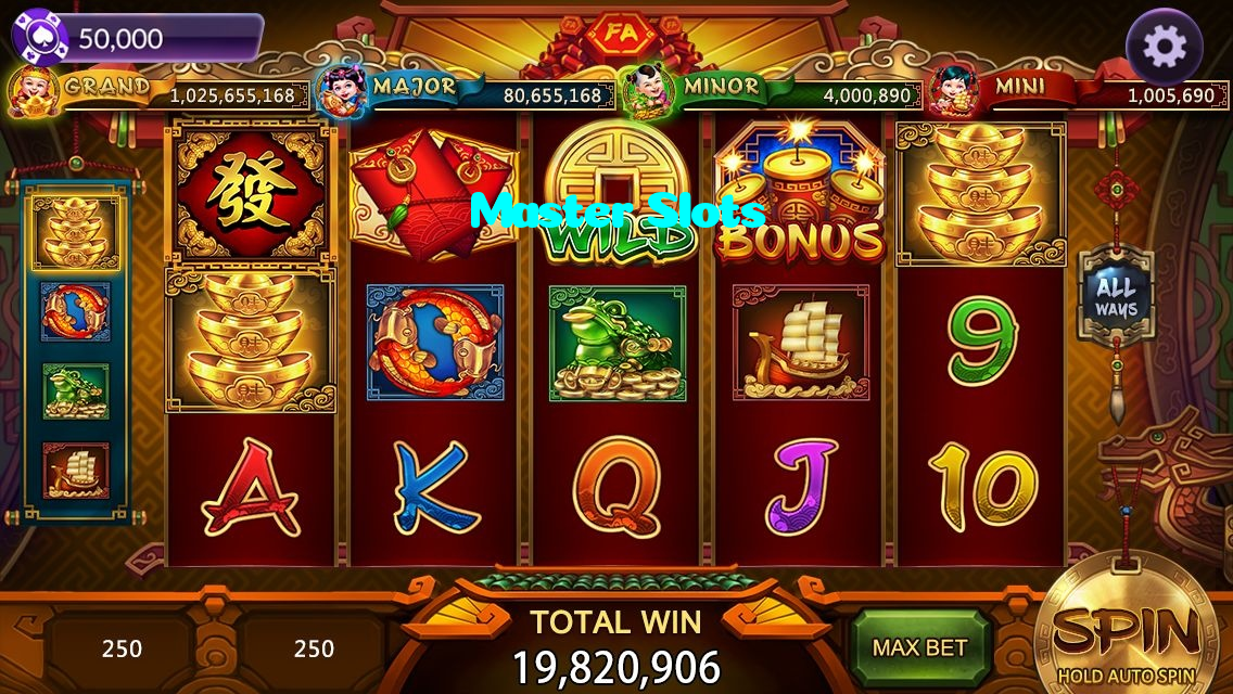available types of Master Slots bet including pre-match live express and system bets
